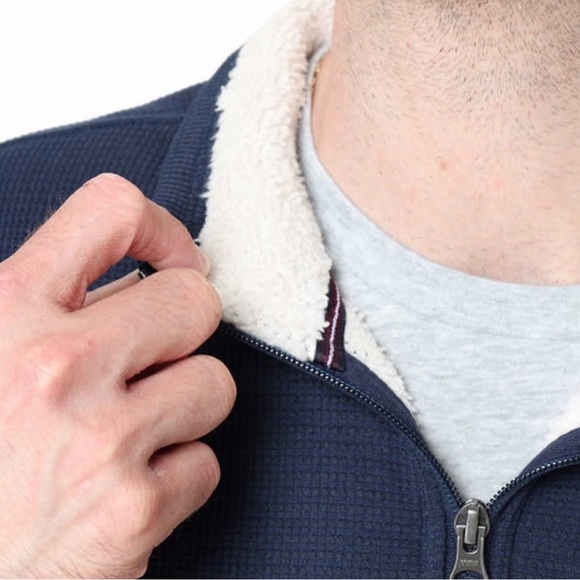 BC Clothing Heritage Men’s fleece lined quarter zip pullover top - Picture 4 of 6